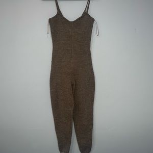 FUZZY STRETCH JUMPSUIT